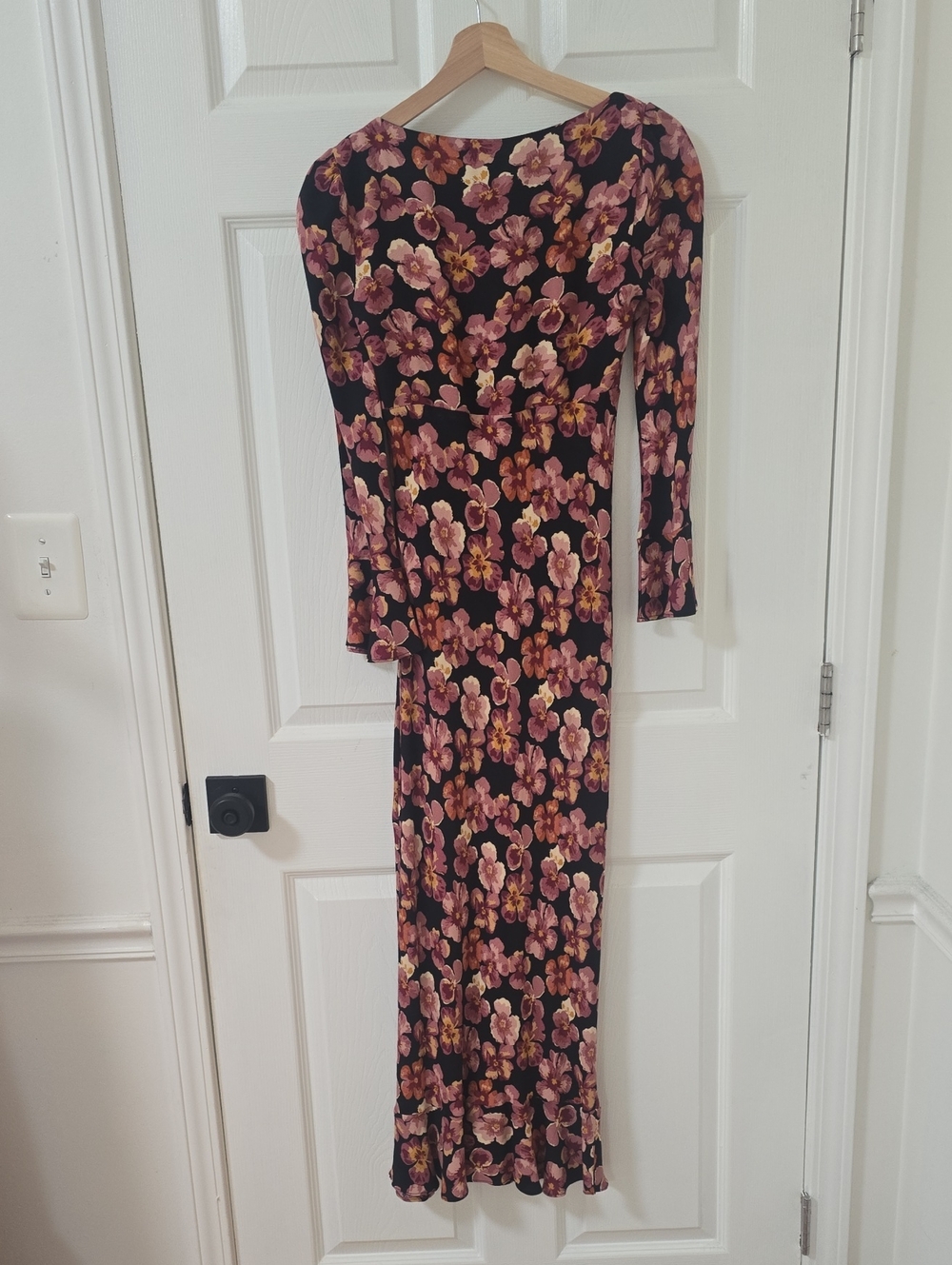 Reformation Kiley Floral Print Long Sleeve Midi Dress New Size 0 - Picture 7 of 7
